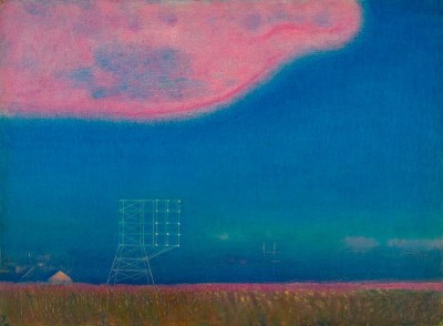 《べにいろの雲》クレヨン、1964年年前後