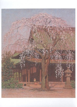 (3)高島野十郎「境内の桜」