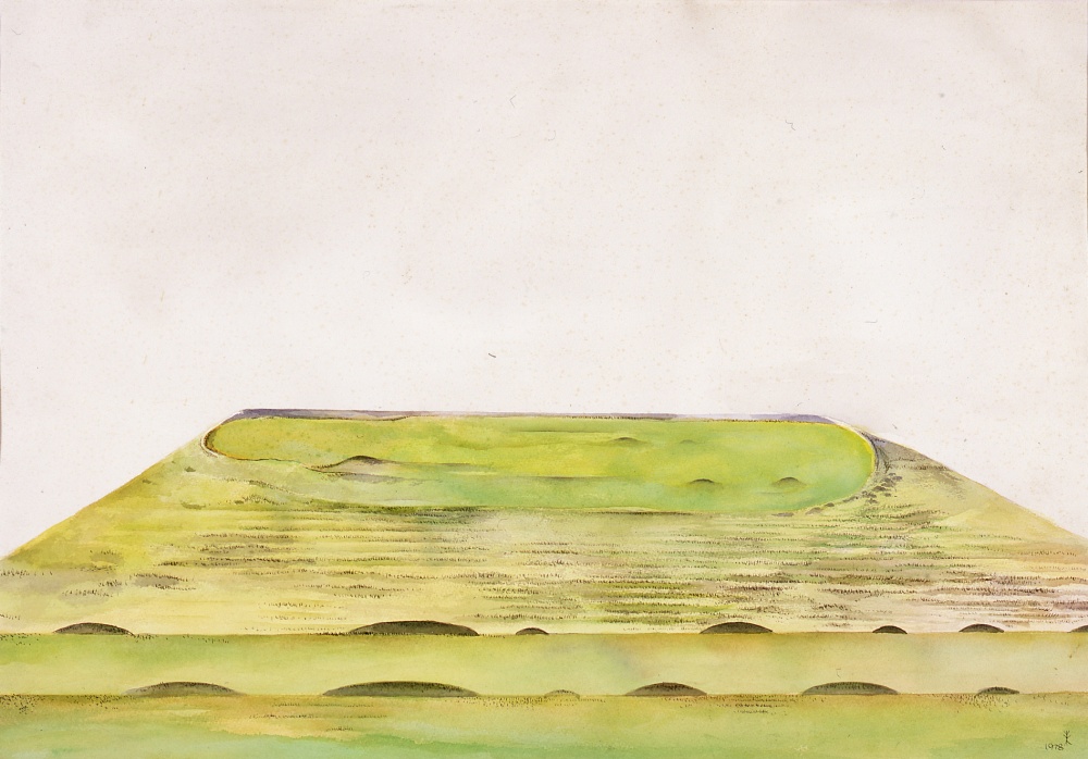 「頂上の風景」1987年、水彩・紙