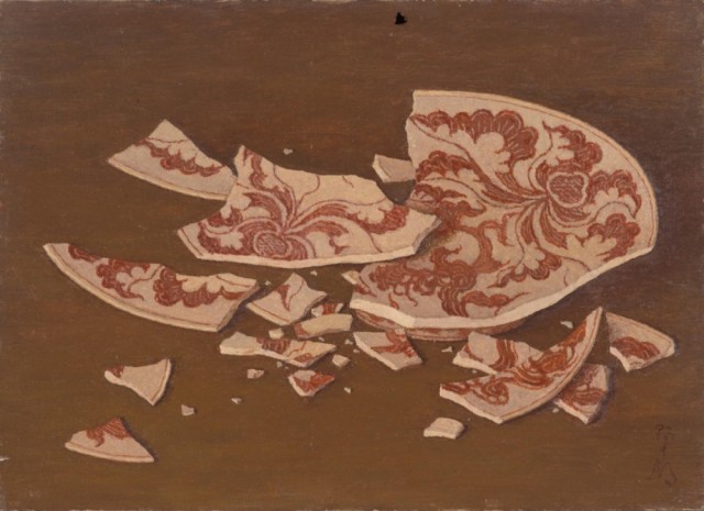 髙島野十郎「割れた皿」1958年頃、当館蔵