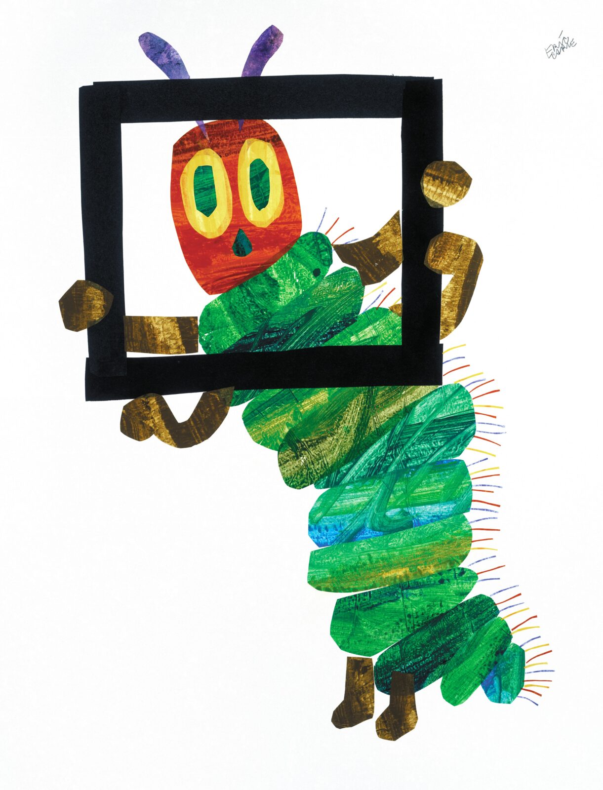 「フレームをもったはらぺこあおむし」2002年